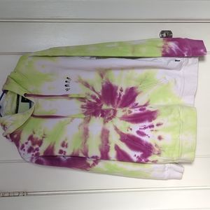 Vans Purple Green Tie Dye Sweatshirt Large